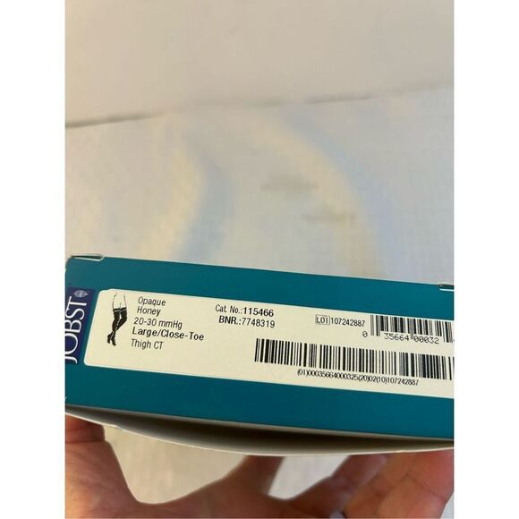 Jobst opaque honey thigh stockings large new BNR 20-30mnhg closed toe #7748319 - Picture 3 of 7